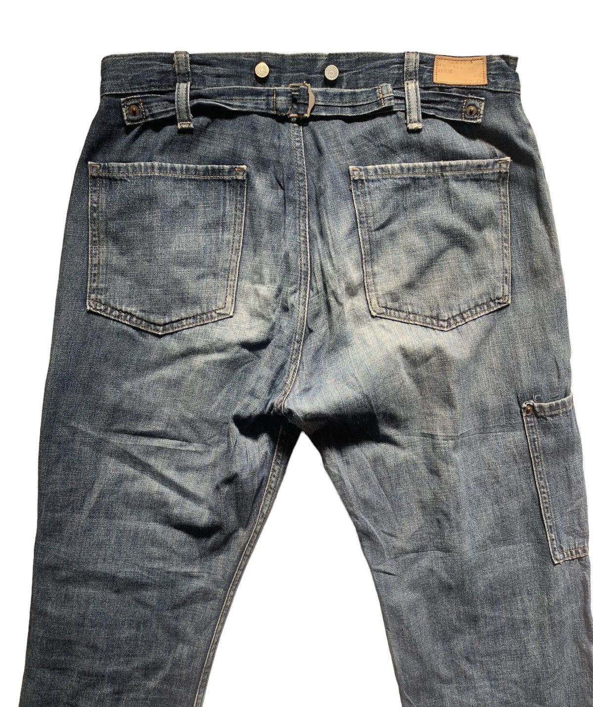 Margaret Howell Carpenter Hickory Workwear Japan Made Buckle Back Size US 33 - 2 Thumbnail