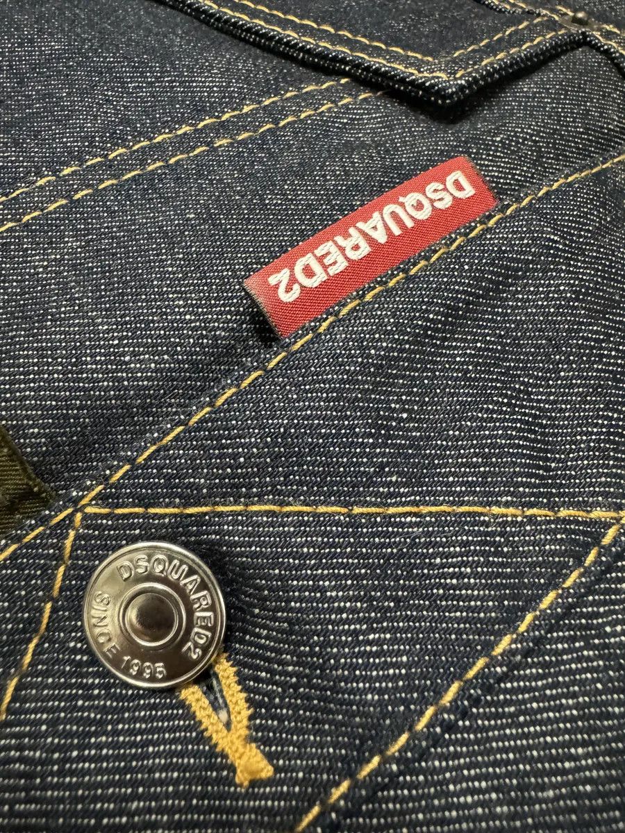 AW2017 DSquared2 Red Puffer Brut Military Denim Vest