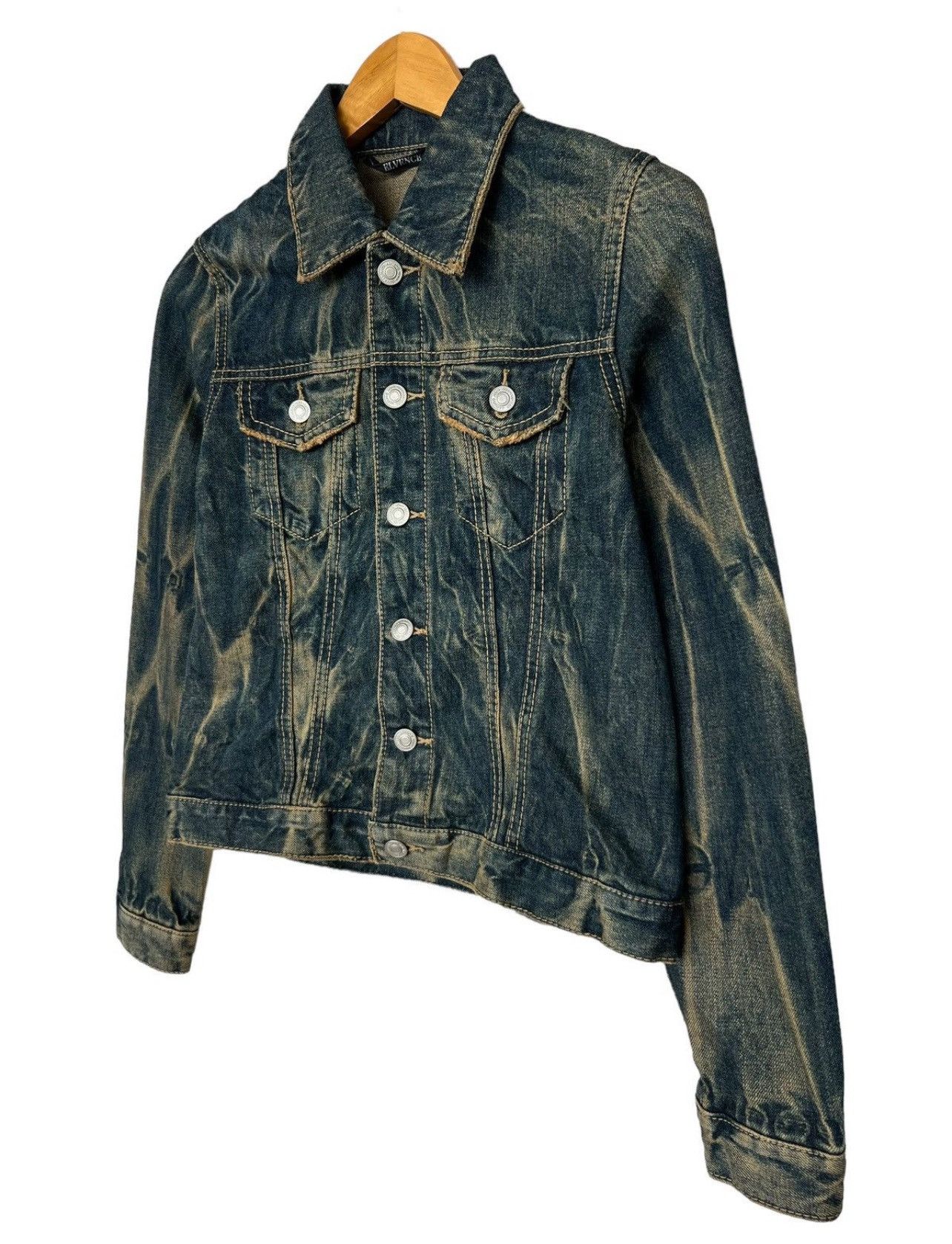 Hysteric Glamour Elvence Japanese Brand Mudwash Denim Jacket Size S / US 4 / IT 40 - 4 Thumbnail
