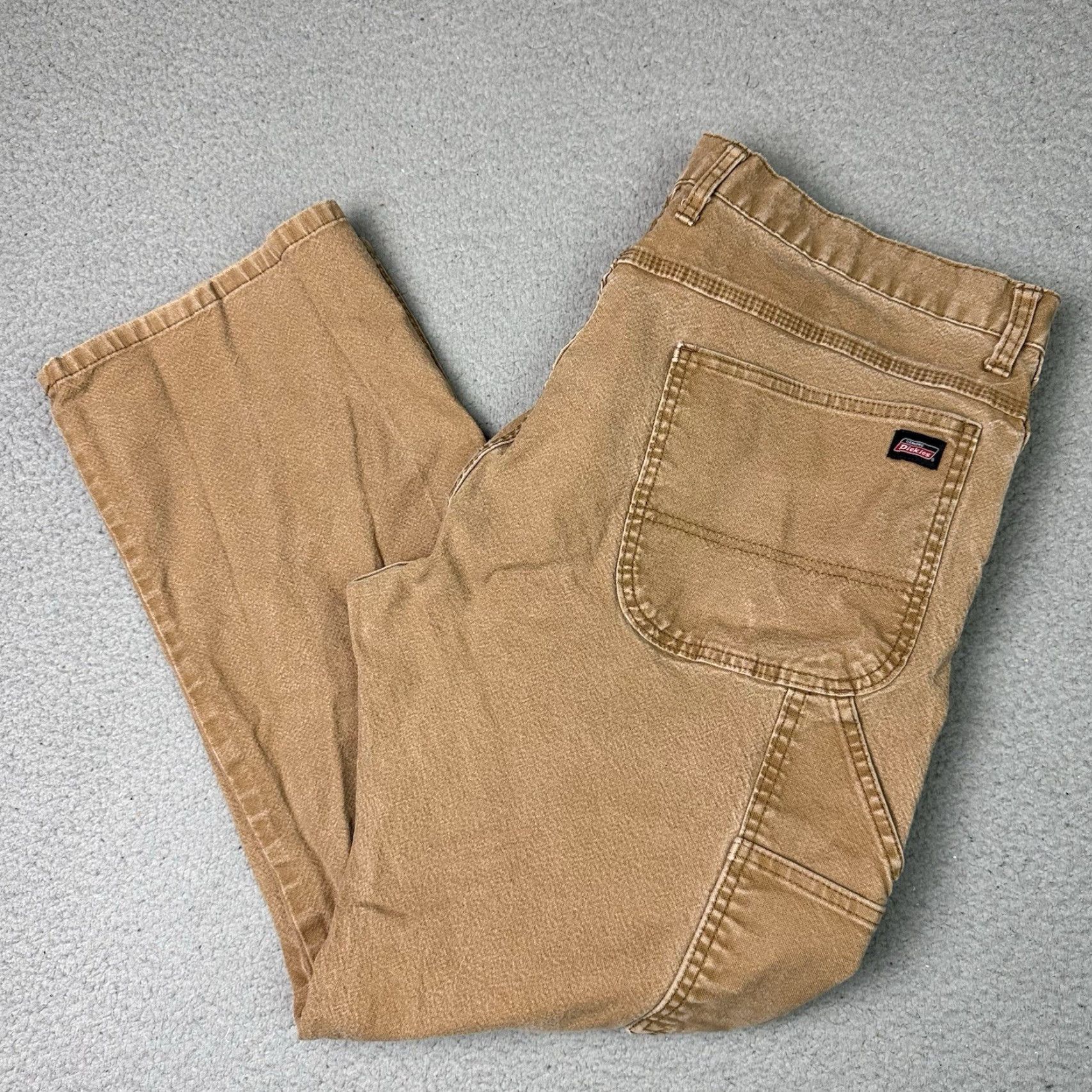 Dickies Dickies Workwear Carpenter Pants Jeans 36 Brown Distressed Canvas 80s 90s Punk Rock USA Mens Regular Straight Size US 38 / EU 54 - 2 Thumbnail