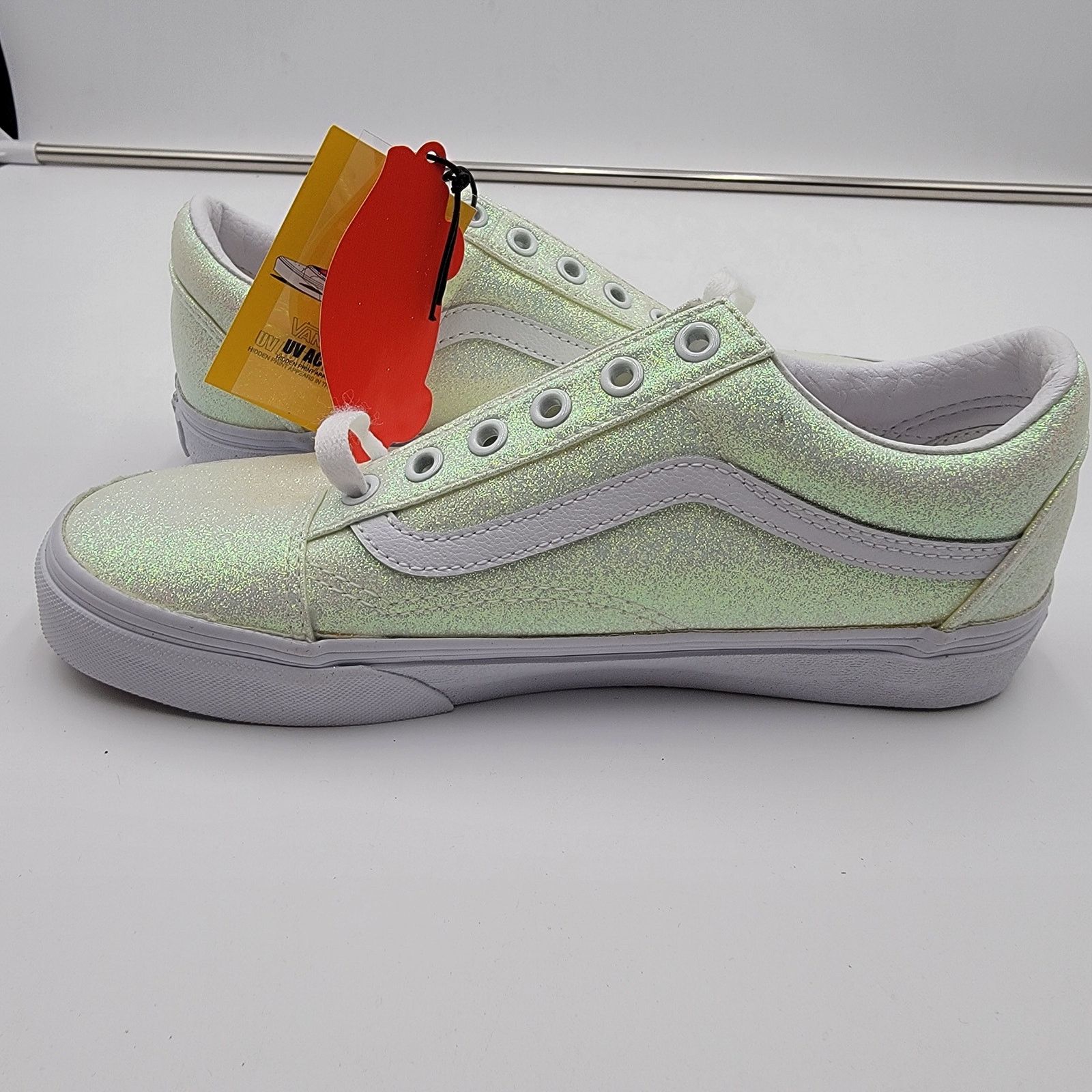 Vans Vans Old Skool UV Glitter Sz 6M/7.5W Pink/Green VN0A3WKT3UA1 Size US 7.5 / IT 37.5 - 2 Thumbnail