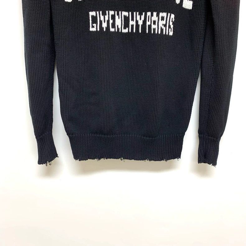Givenchy Givenchy Black knit sweater with embroidered letter logo Size US XS / EU 42 / 0 - 5 Thumbnail