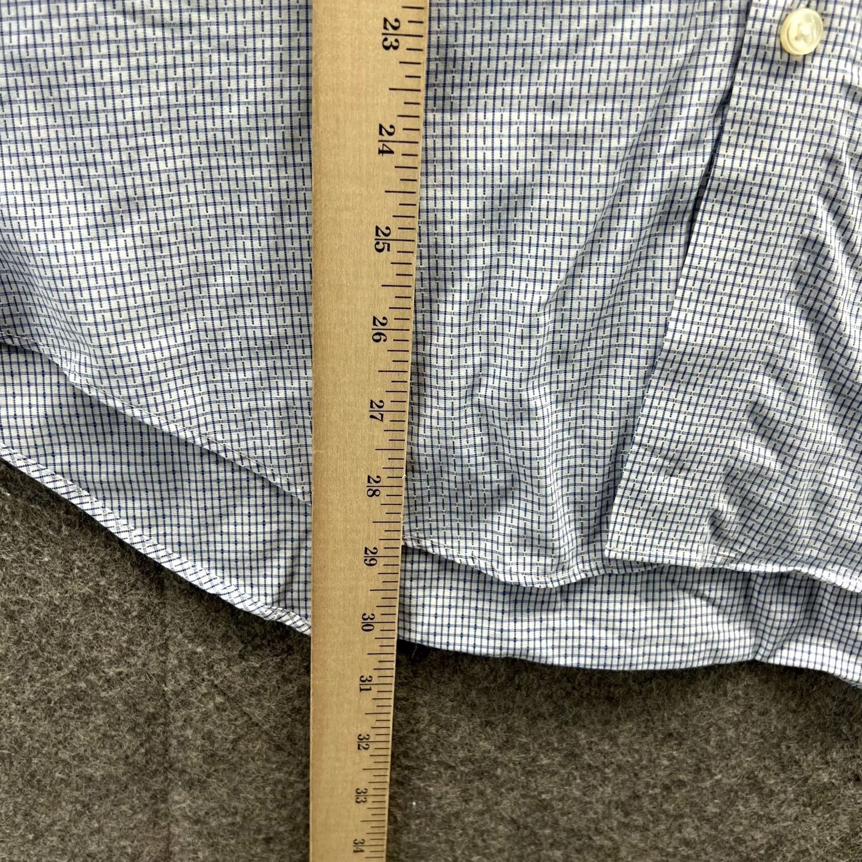 Calvin Klein VINTAGE Calvin Klein Shirt Mens 16 White Grey Button Down Performance Patterned Slim Size US L / EU 52-54 / 3 - 7 Thumbnail