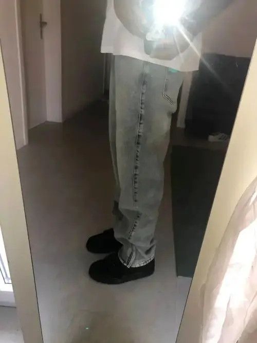 Designer × Japanese Brand Washed Jeans Zipper Split Straight Size US 30 / EU 46 - 3 Thumbnail