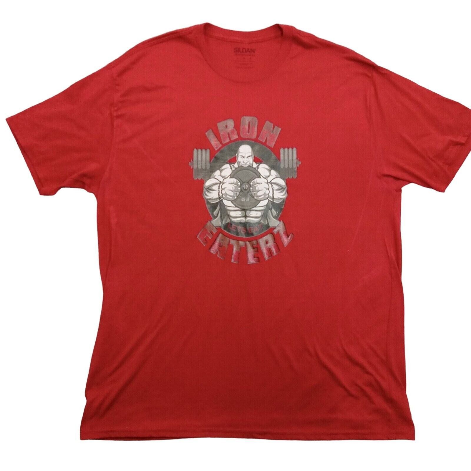 Gildan Iron Eaters T-Shirt L Men's Gildan Lifting Short Sleeve Red Size US L / EU 52-54 / 3 - 1 Thumbnail