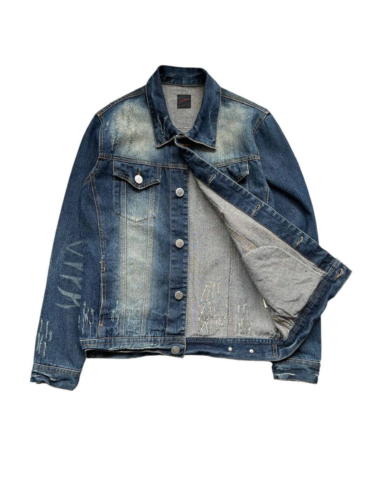 JACKROSE 00's JACKROSE trucker distressed denim jacket Size US M / EU 48-50 / 2 - 1 Thumbnail