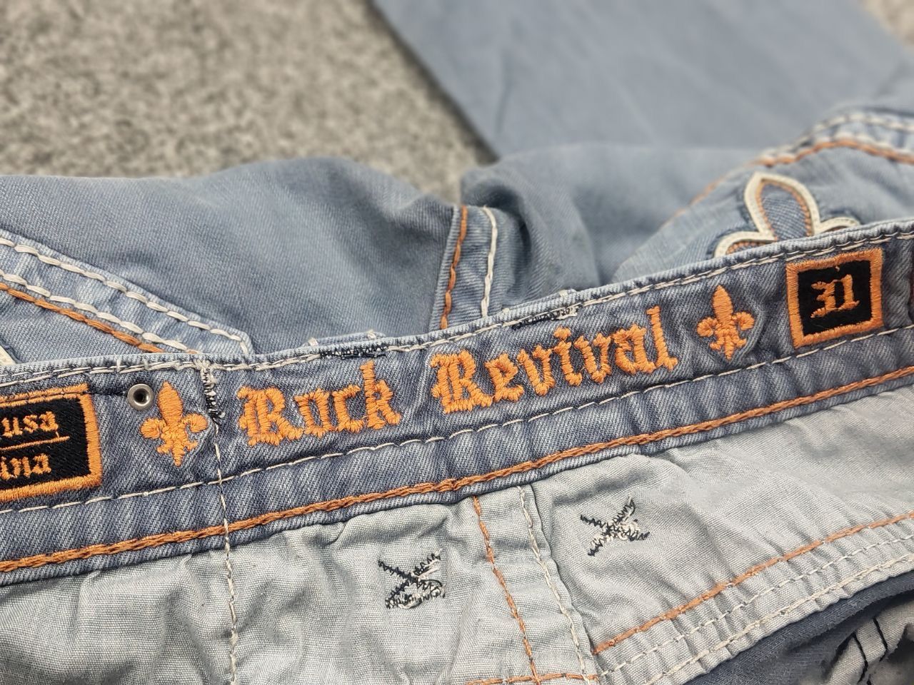 Rock Revival Vintage Rock Revival Embroidered Logo Faded denim Jeans Y2K Size US 31 - 13 Thumbnail