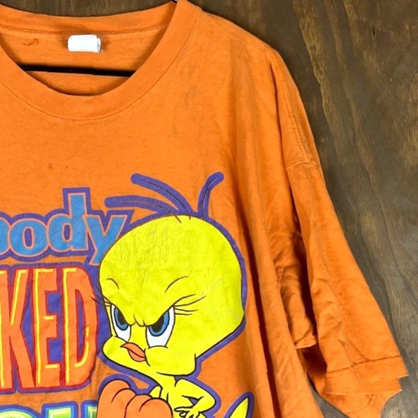 Vintage VINTAGE Looney Tunes TShirt Orange Tweety Bird 100% Cotton 22W/24W Shirt Women Crew Neck Short Sleeve Size 3XL / US 20-22 - 5 Thumbnail