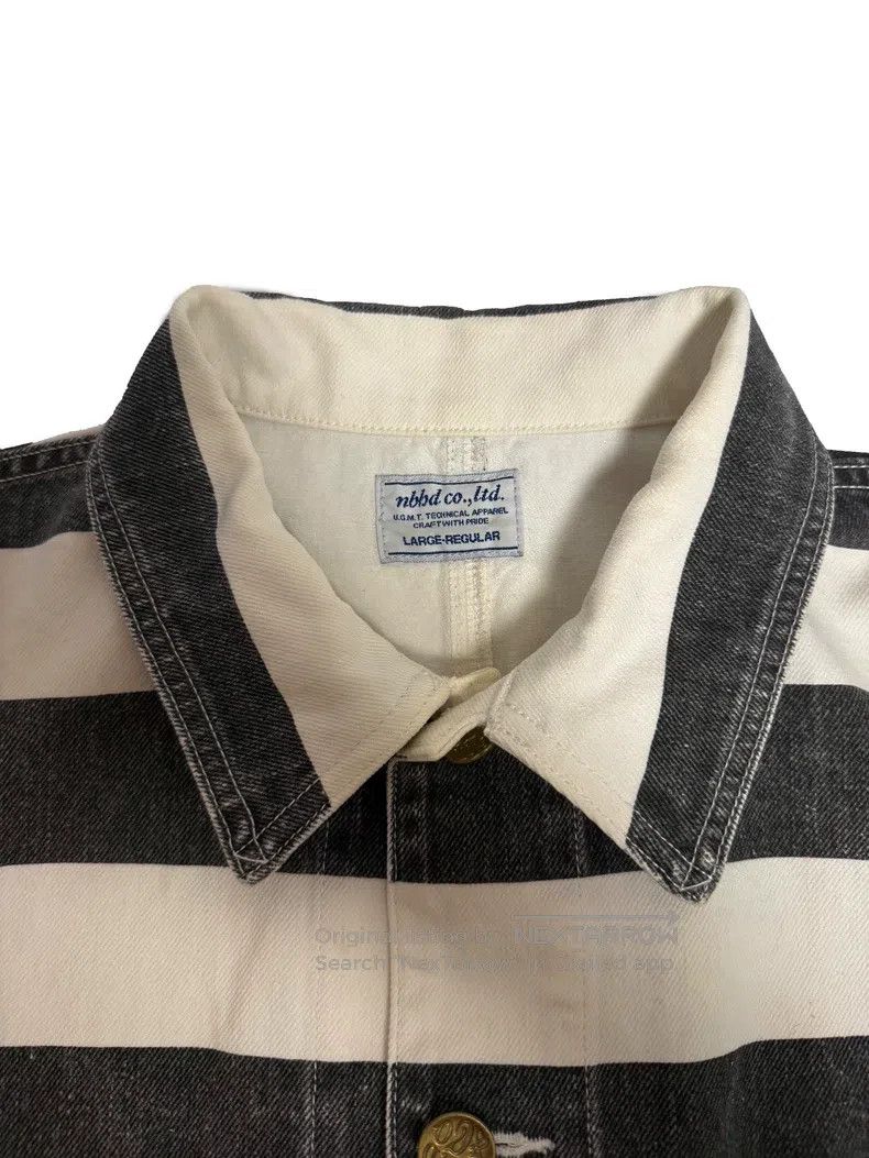Neighborhood Neighborhood Black and white striped work jacket Size US L / EU 52-54 / 3 - 6 Thumbnail