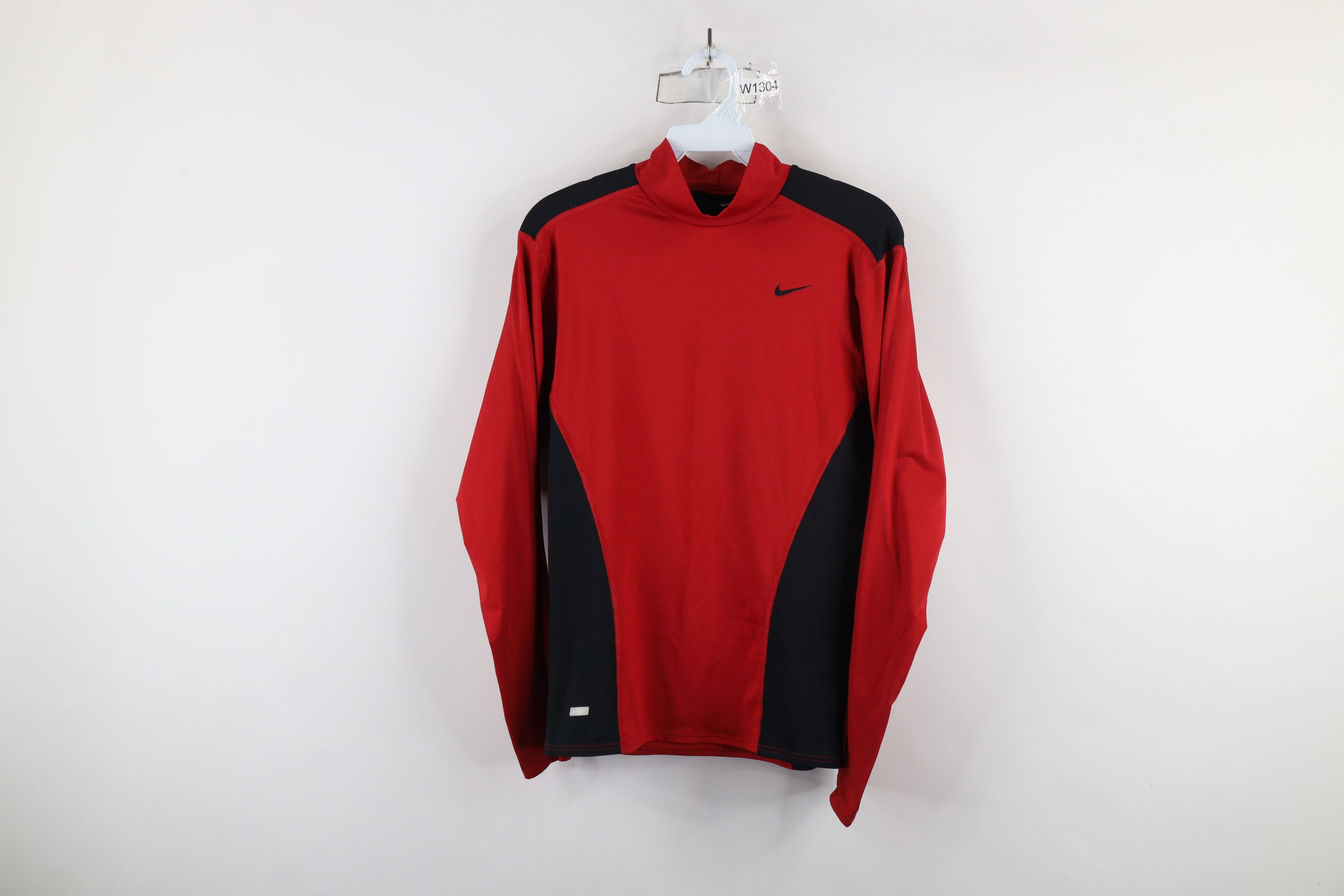 Nike × Vintage Vintage Nike Swoosh Compression Vented Mock Neck T-Shirt Size US L / EU 52-54 / 3 - 1 Thumbnail