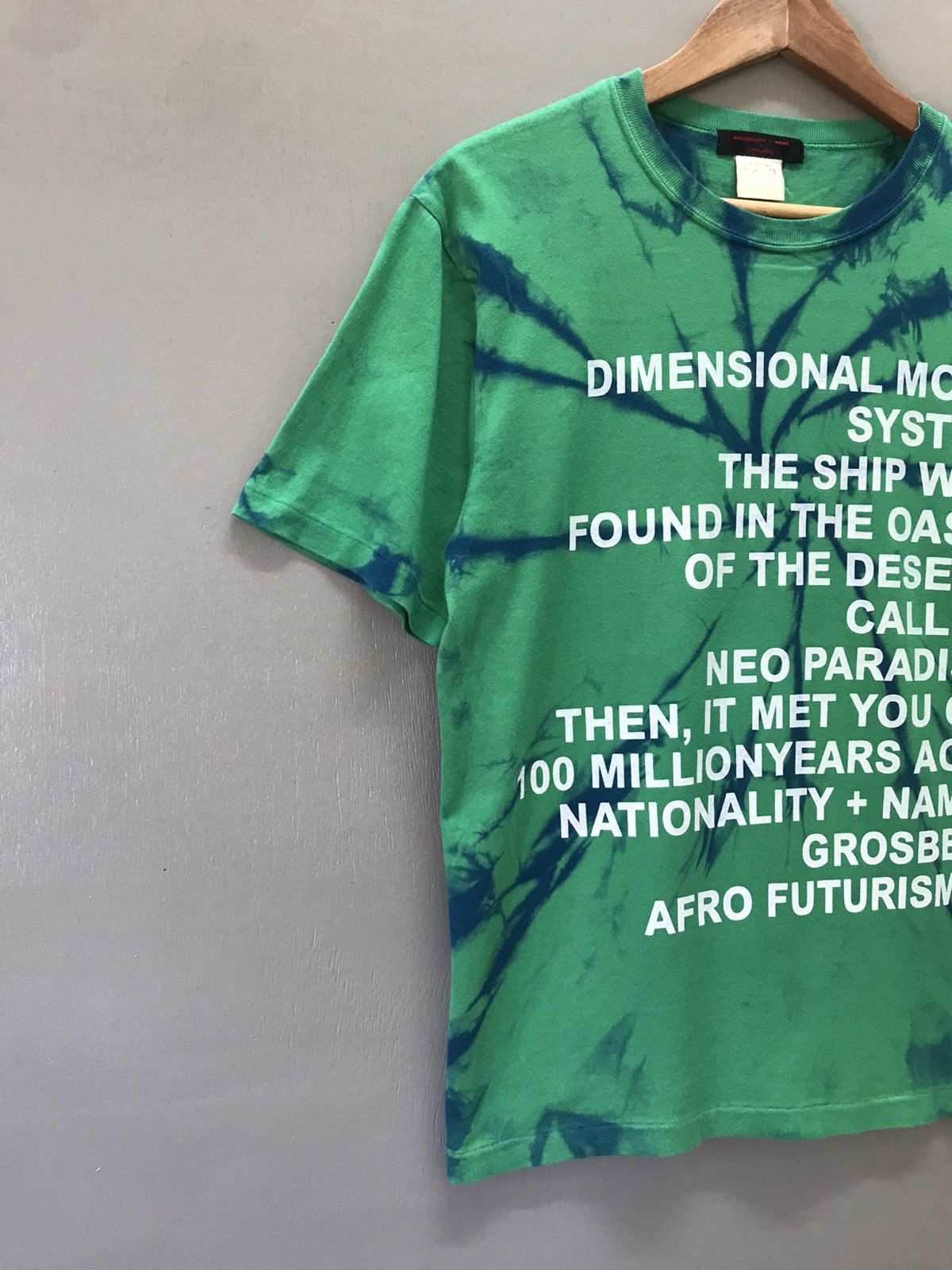Japanese Brand Vintage Grosbec Poem Futurisme Japan Dye Tee Size US S / EU 44-46 / 1 - 2 Thumbnail