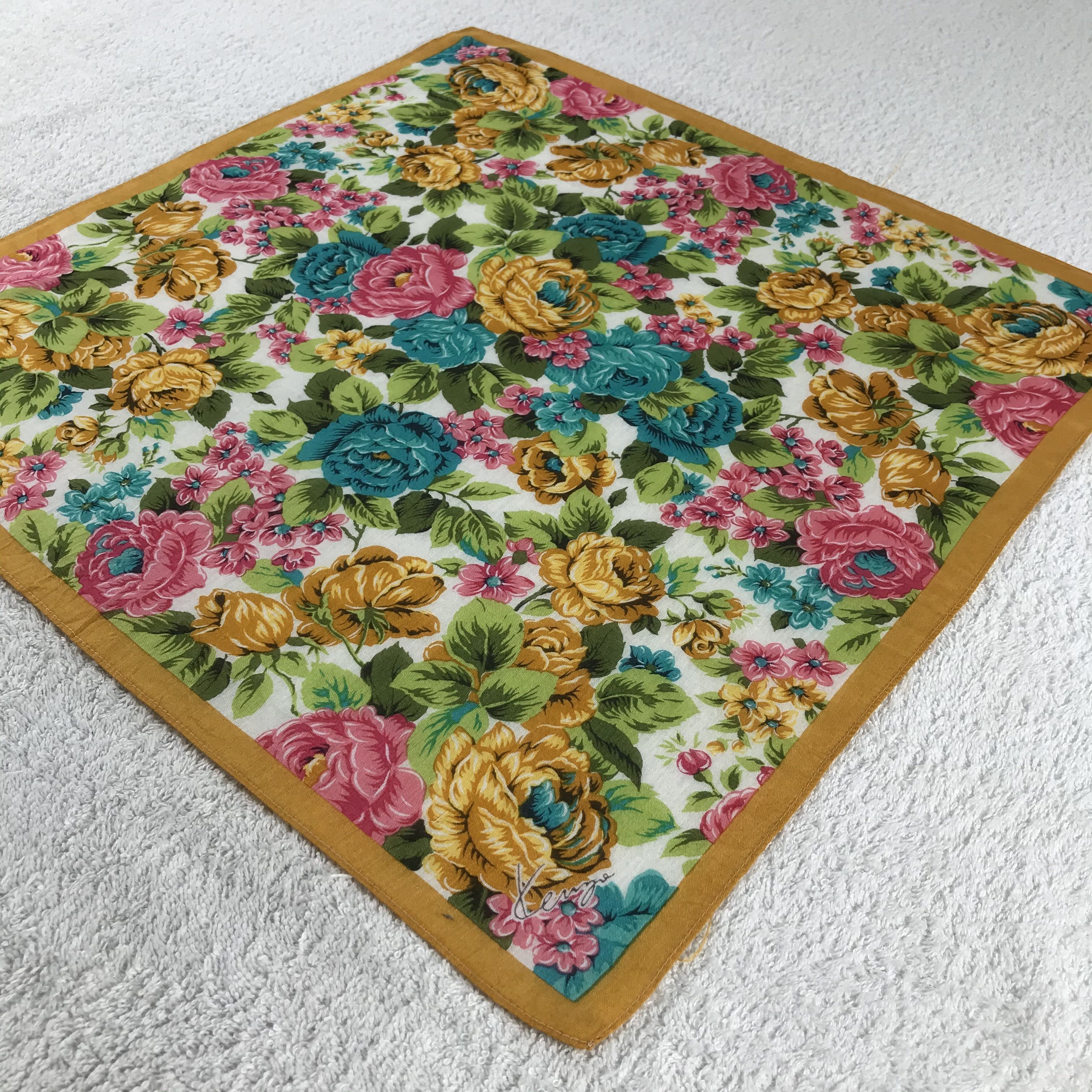 Kenzo × Vintage Kenzo Bandana / Handkerchief / Neckerchief - S136 Size ONE SIZE - 2 Thumbnail