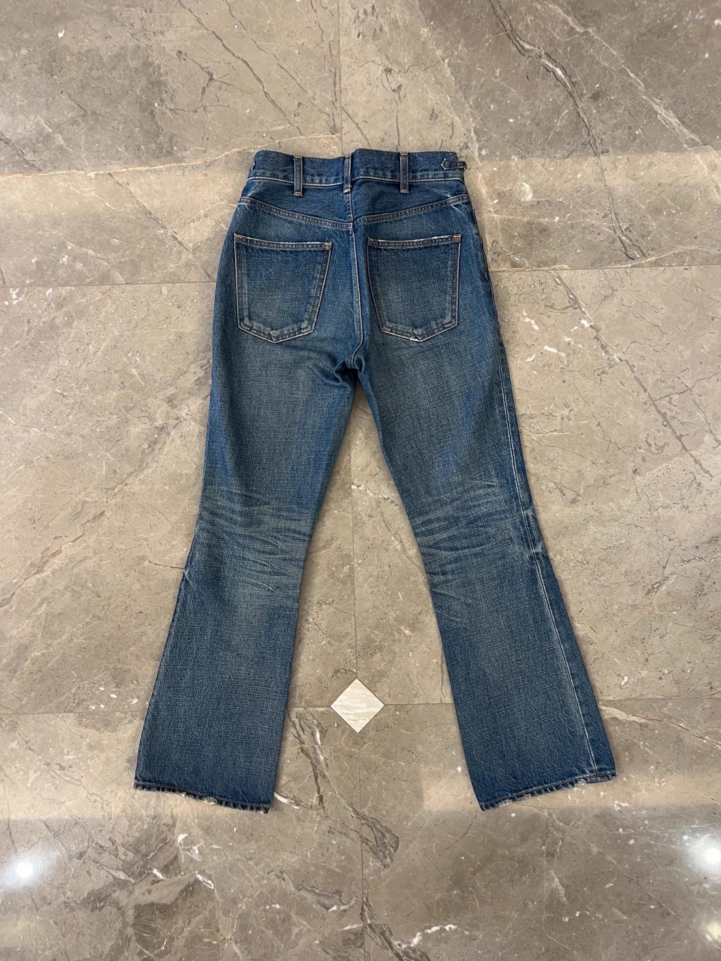 Celine Celine flared jeans 26 unisex lock gold logo Size 26" / US 2 / IT 38 - 2 Thumbnail