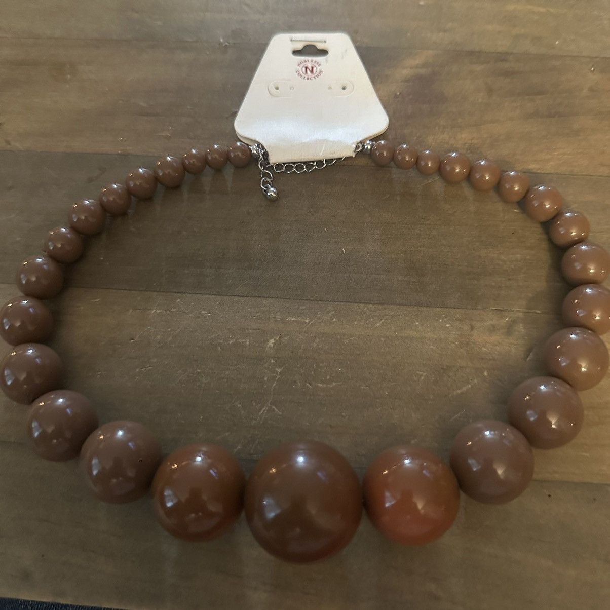 Other Chunky brown lucite bead necklace Size ONE SIZE - 3 Thumbnail