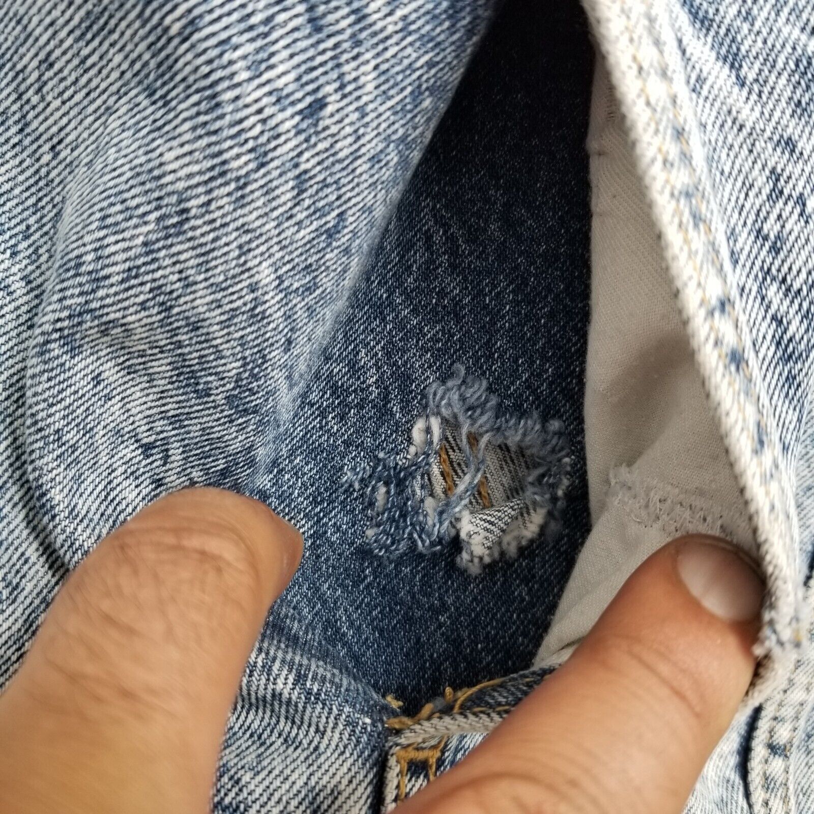 Other Edwin Jean Jacket Womens Large Blue Denim Pockets Stones Size L / US 10 / IT 46 - 15 Thumbnail
