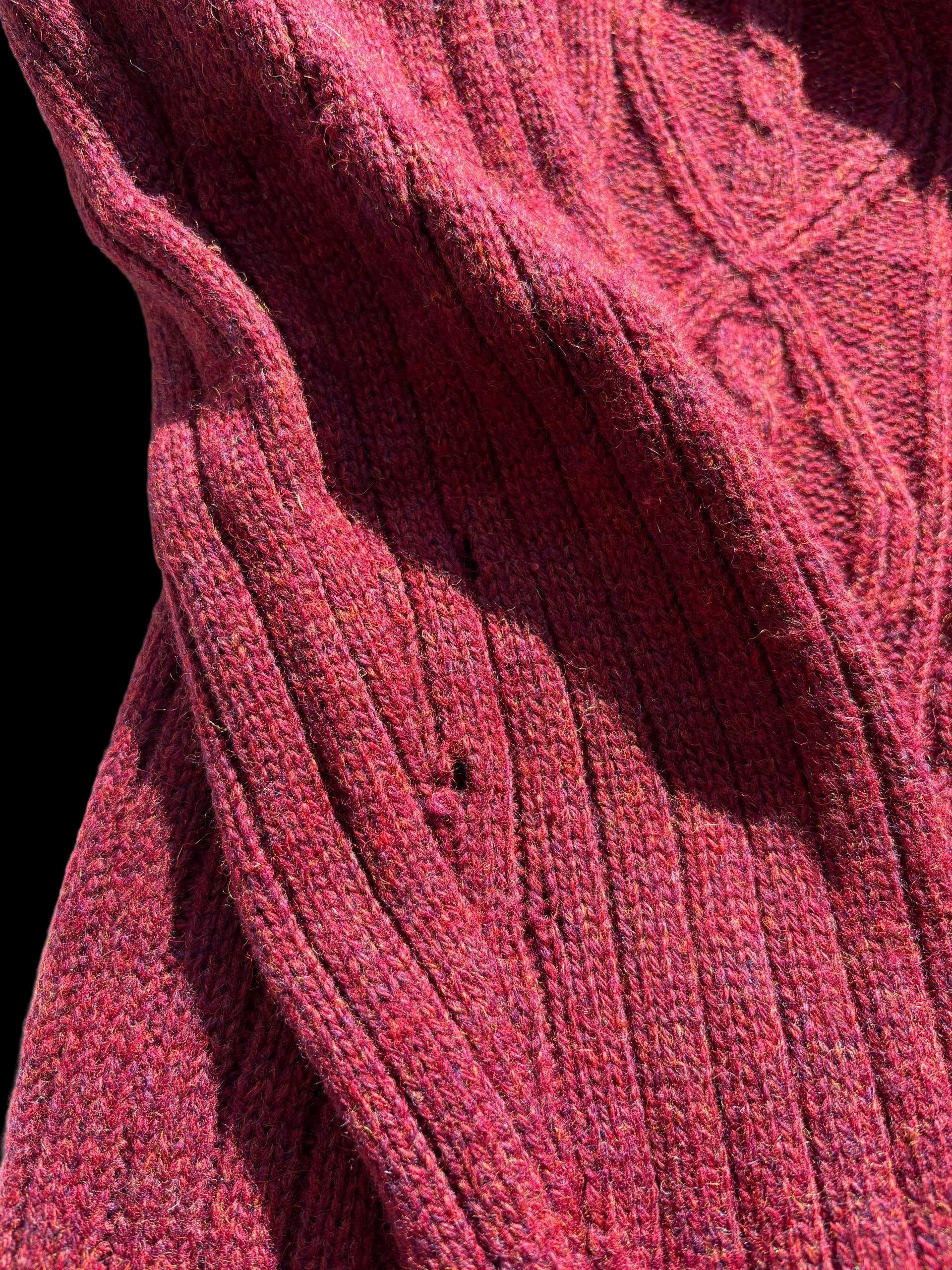 Christian Dior Monsieur Christian Dior vintage burgundy wool knit sweater Size US L / EU 52-54 / 3 - 5 Thumbnail