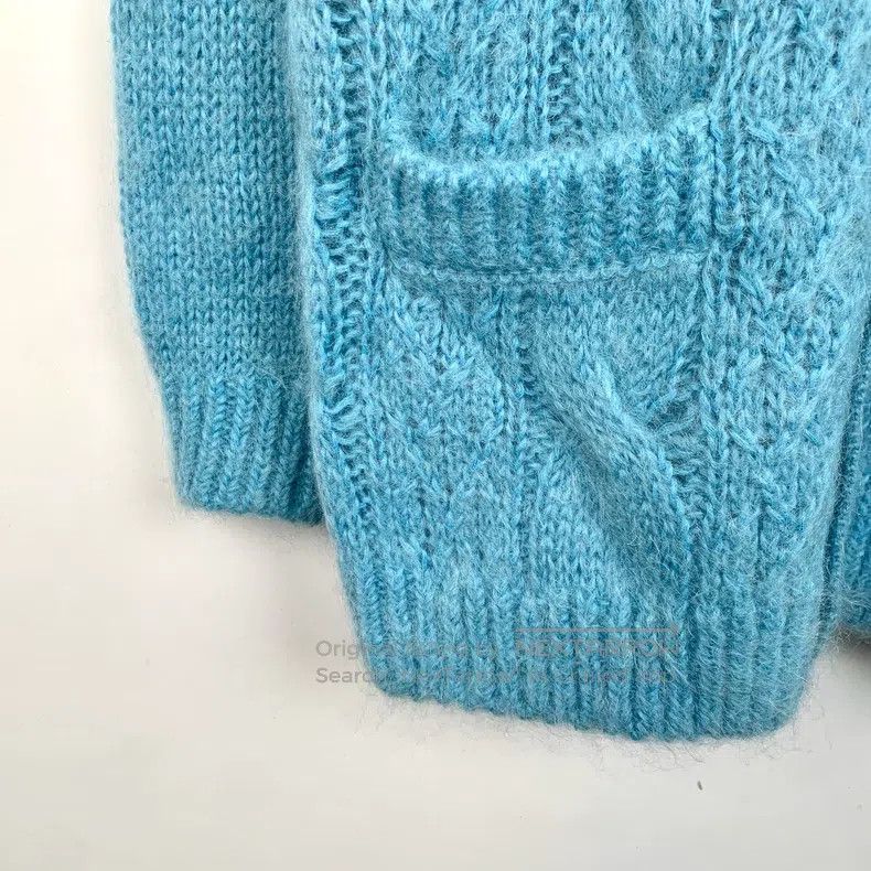 Gucci Gucci Blue horsehair knitted cardigan coat Size XS / US 0-2 / IT 36-38 - 4 Thumbnail