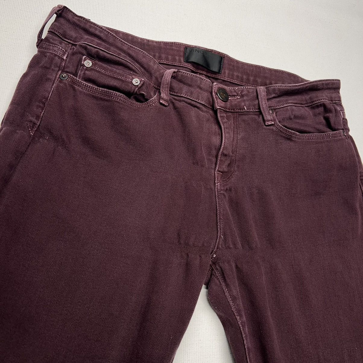Vince Vince Jeans Burgundy Skinny Stretch Maroon Casual Denim Size 31" - 4 Thumbnail