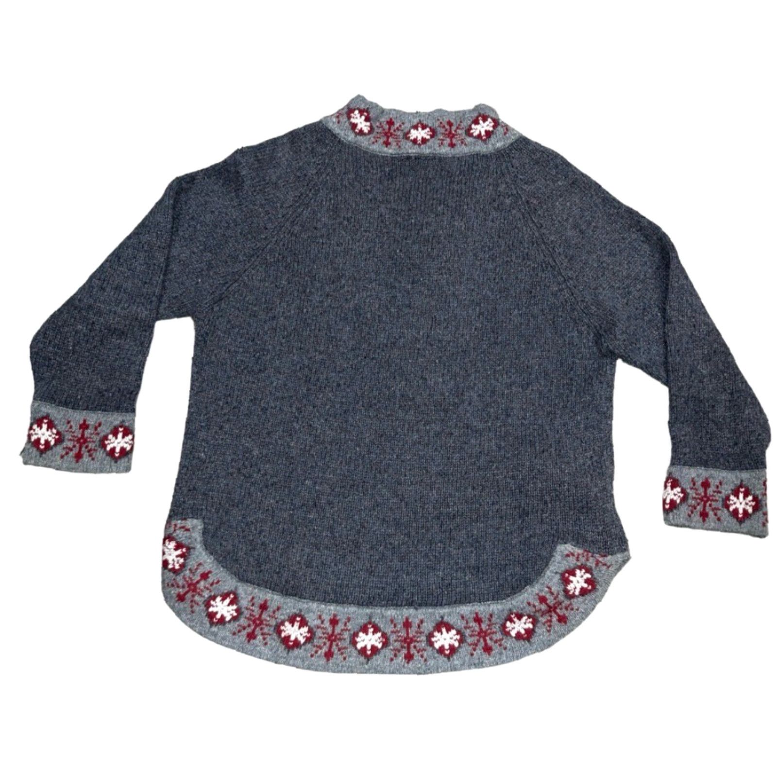 Disney Disney Winnie the Pooh Winter Sweater Womens M Lace Up Neck Gray Knit Pullover Size M / US 6-8 / IT 42-44 - 3 Thumbnail