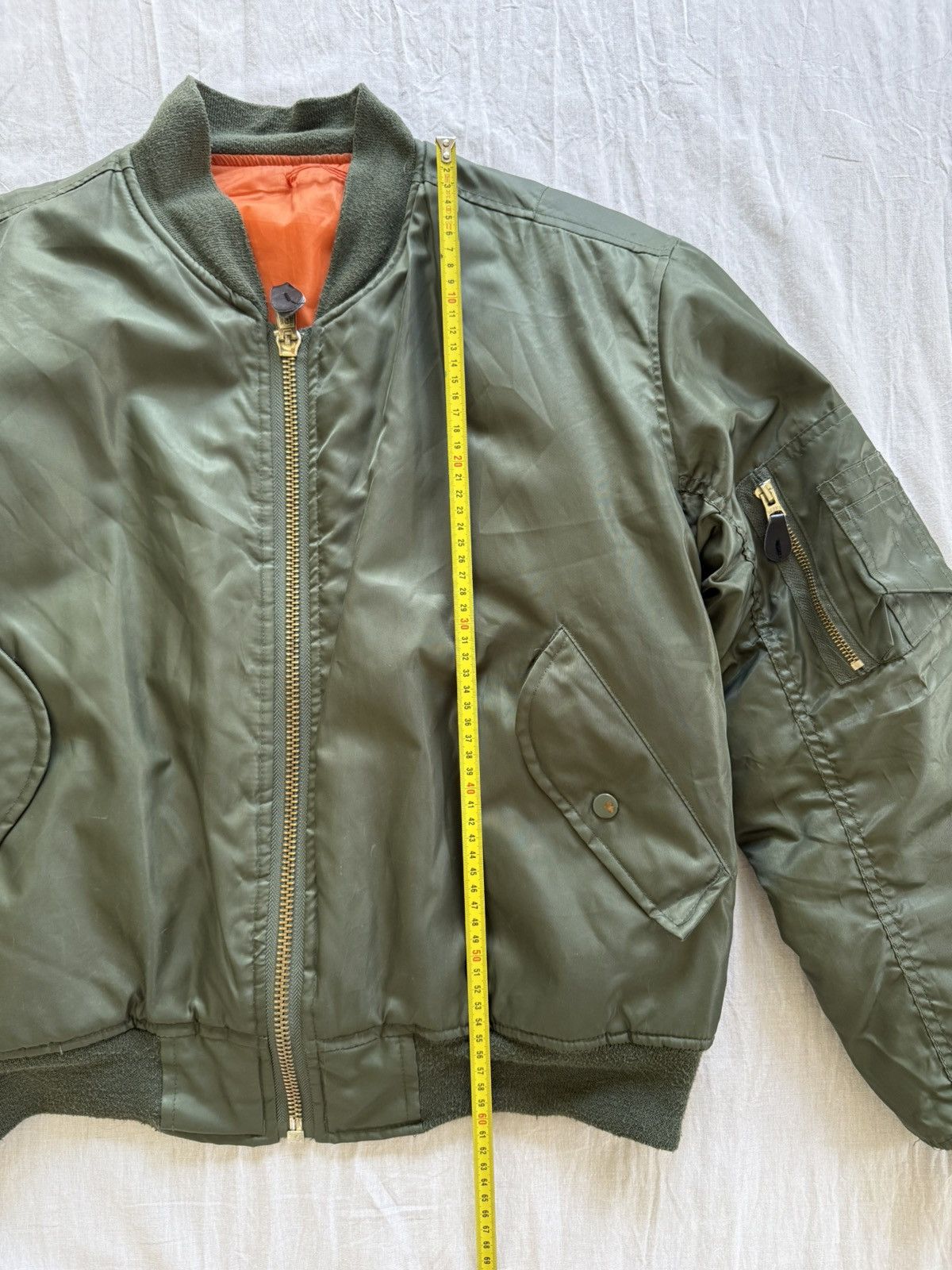 Delta Men’s Vintage flight MA1 Delta bomber jacket in khaki green Size US XS / EU 42 / 0 - 9 Thumbnail