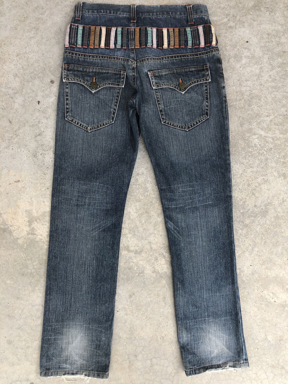 Hysteric Glamour Japanese Blue Spencer Double Waist Distressed Jeans Size US 32 / EU 48 - 2 Thumbnail