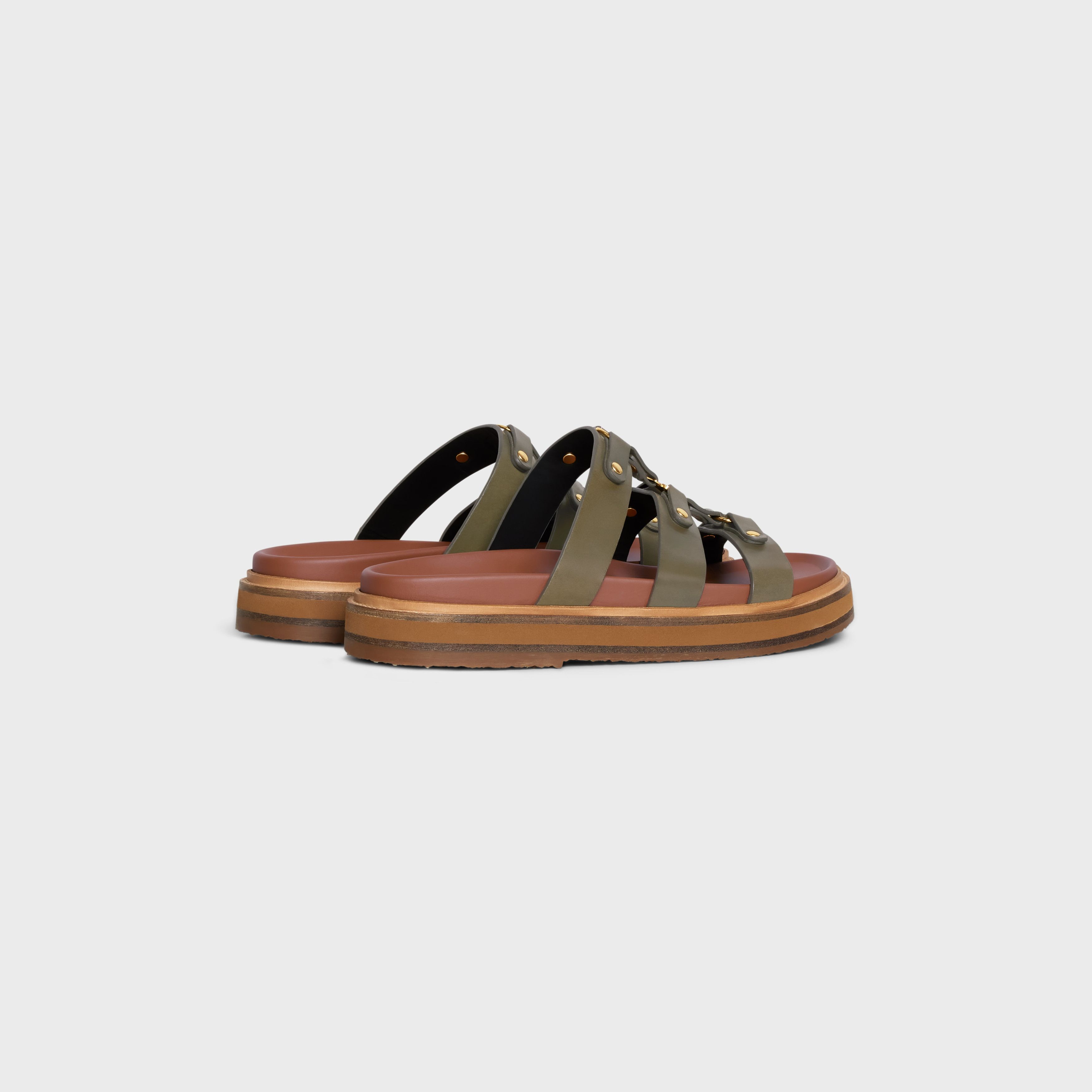 Celine o1bcso1str0925 352343778C Tippi Slides in Dark Olive Size US 6 / IT 36 - 3 Thumbnail