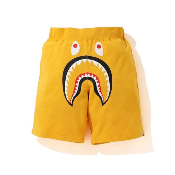 image of Bape Shark Sweatshort Yellow, Men's (Size 36)