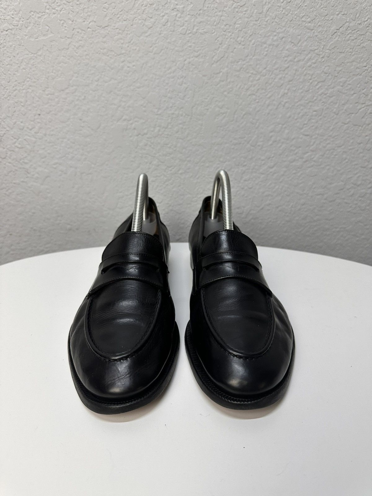 Silvano Sassetti Silvano Sassetti Shoes Blac Leather Loafers Italy Handmade Size US 7 / EU 40 - 1 Thumbnail