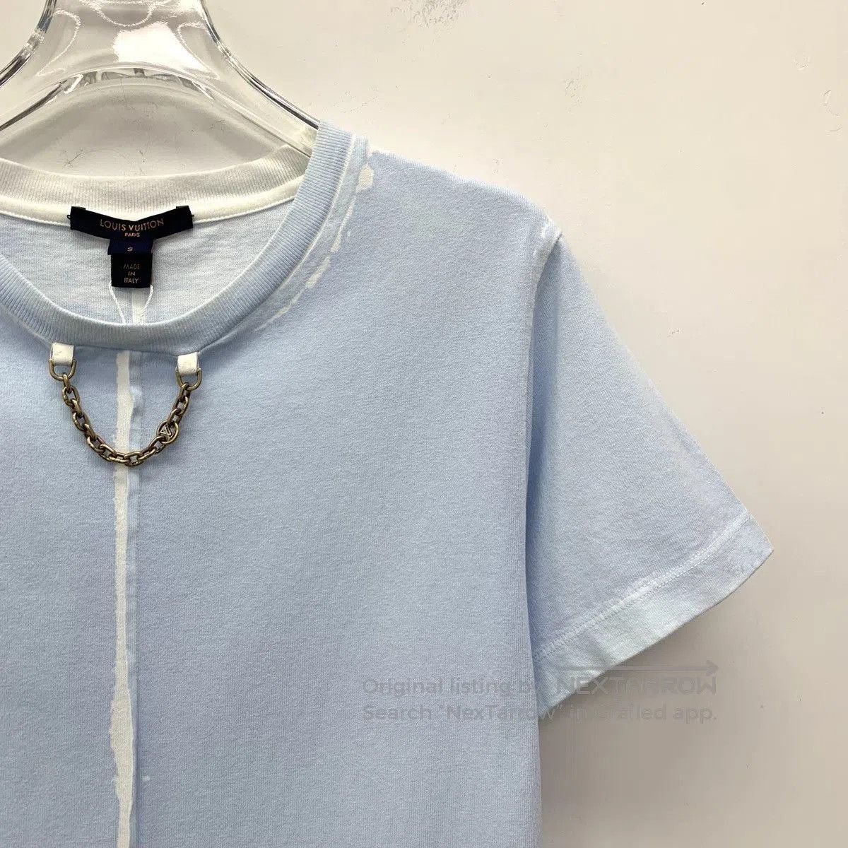 Louis Vuitton Blue Short Sleeve Shirt with Chain Detail. Size US S / EU 44-46 / 1 - 3 Thumbnail