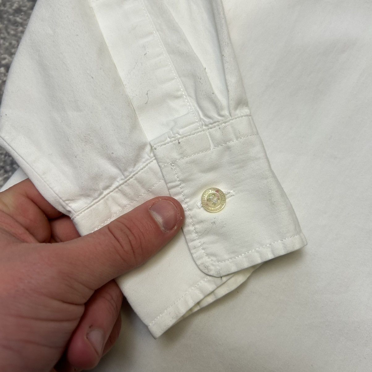 Burberry Luxury Burberry Small Logo Button Basic designer shirt Size L / US 10 / IT 46 - 5 Thumbnail