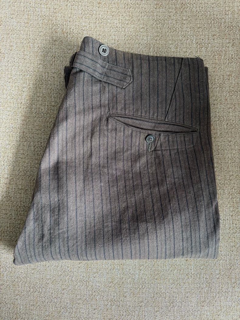 も*ん様 RRL JASPE STRIPED WORKMANS TROUSER RRL by Ralph Lauren Striped Jaspé Twill Field Pant | REVERSIBLE