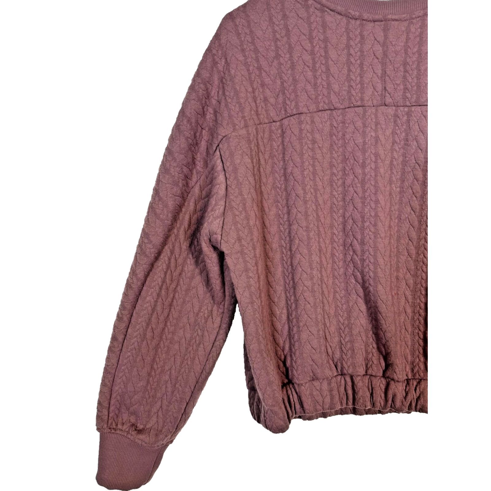Vintage A New Day Sweater Shirt Mauve Crew Neck Long Sleeve S Womens Pullover Waist Length Casual Work Fall Winter Size S / US 4 / IT 40 - 7 Thumbnail