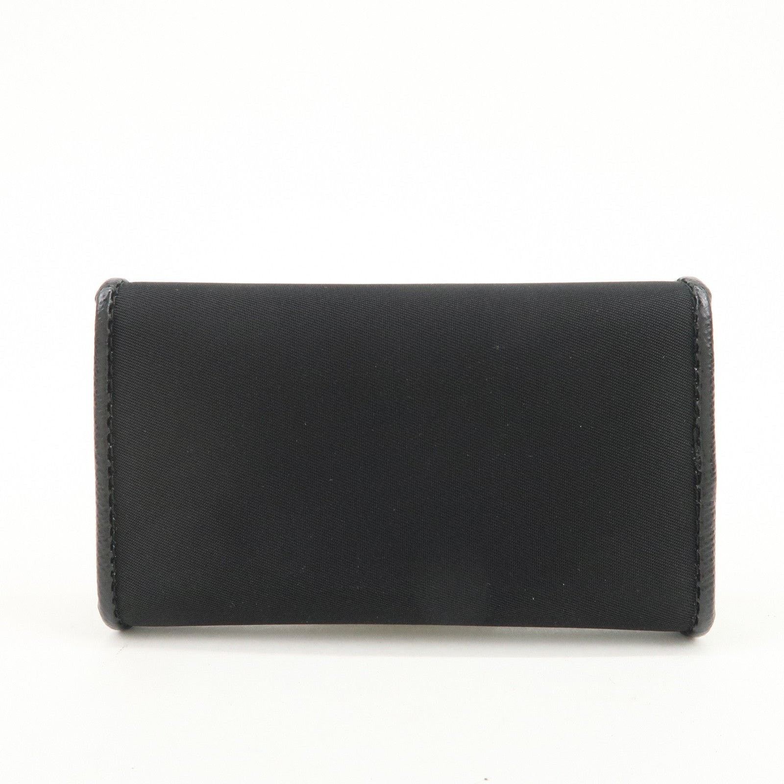 Prada Prada Triangle Logo Nylon Key Holder Black Size ONE SIZE - 2 Thumbnail