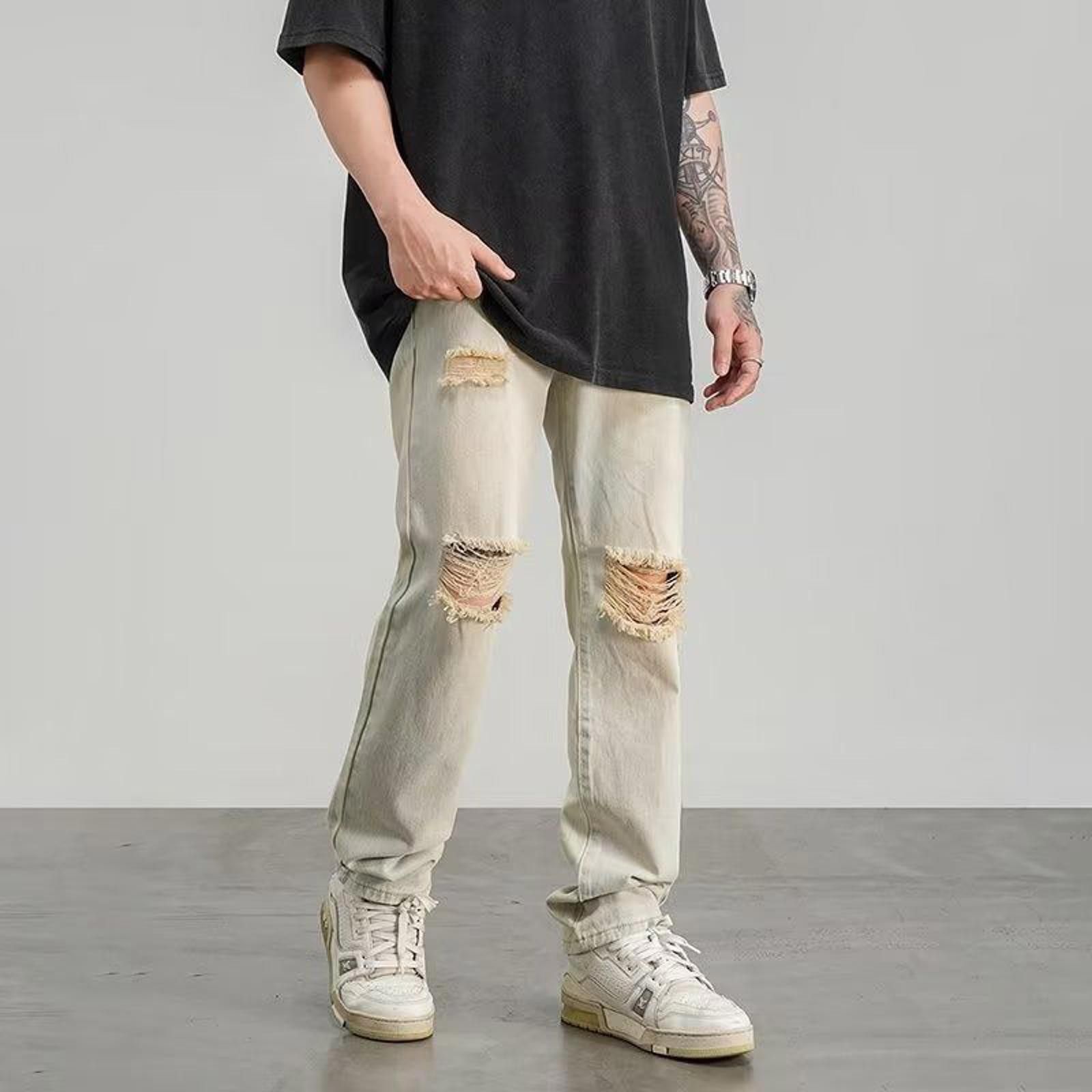 Japanese Brand Distressed Denim Jeans, Ripped Jeans Size US 30 / EU 46 - 1 Thumbnail