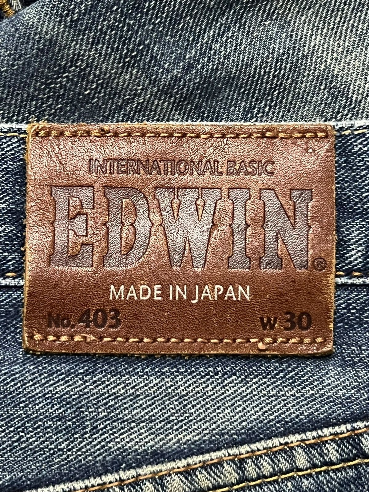Edwin Vintage Edwin 403 Japan - Faded Mud Wash Straight Leg Jeans Size US 31 - 12 Thumbnail