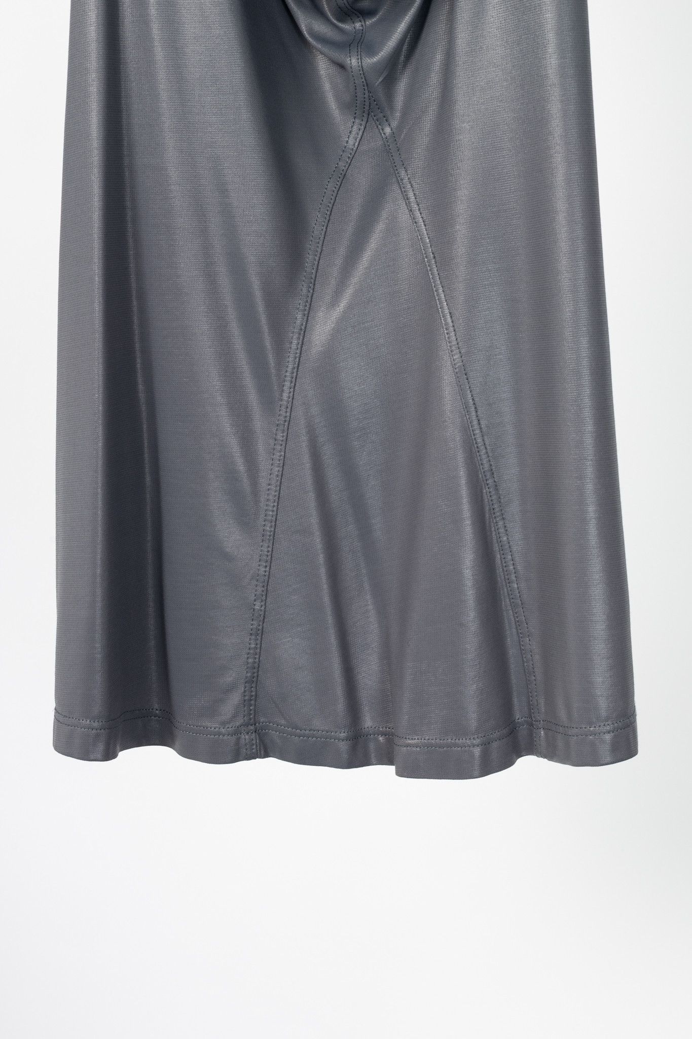 Sarah Pacini Sarah Pacini Shiny Grey Jersey Cowl Tank Size S / US 4 / IT 40 - 6 Thumbnail