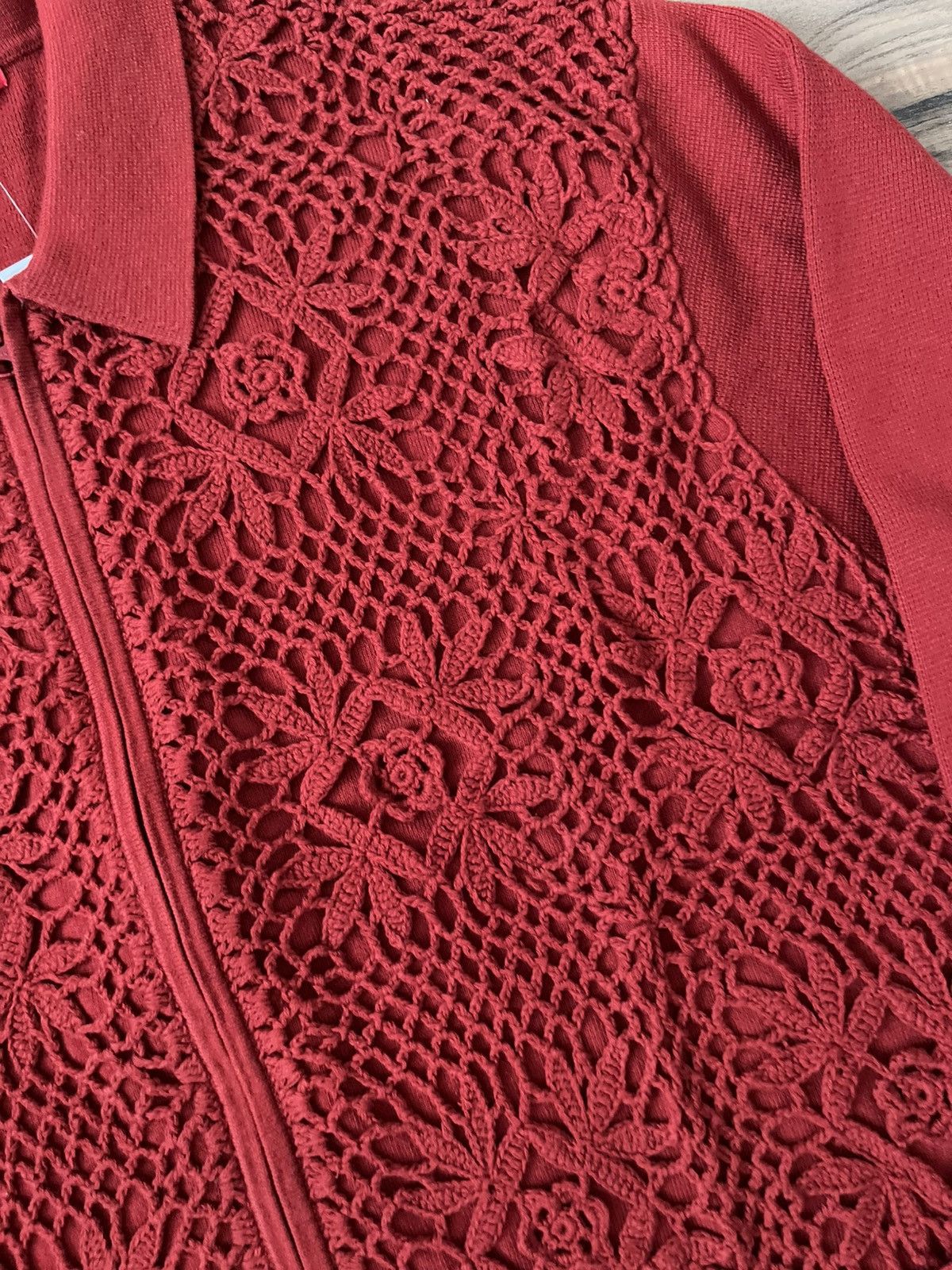 Supreme Crochet Zip Up Cardigan