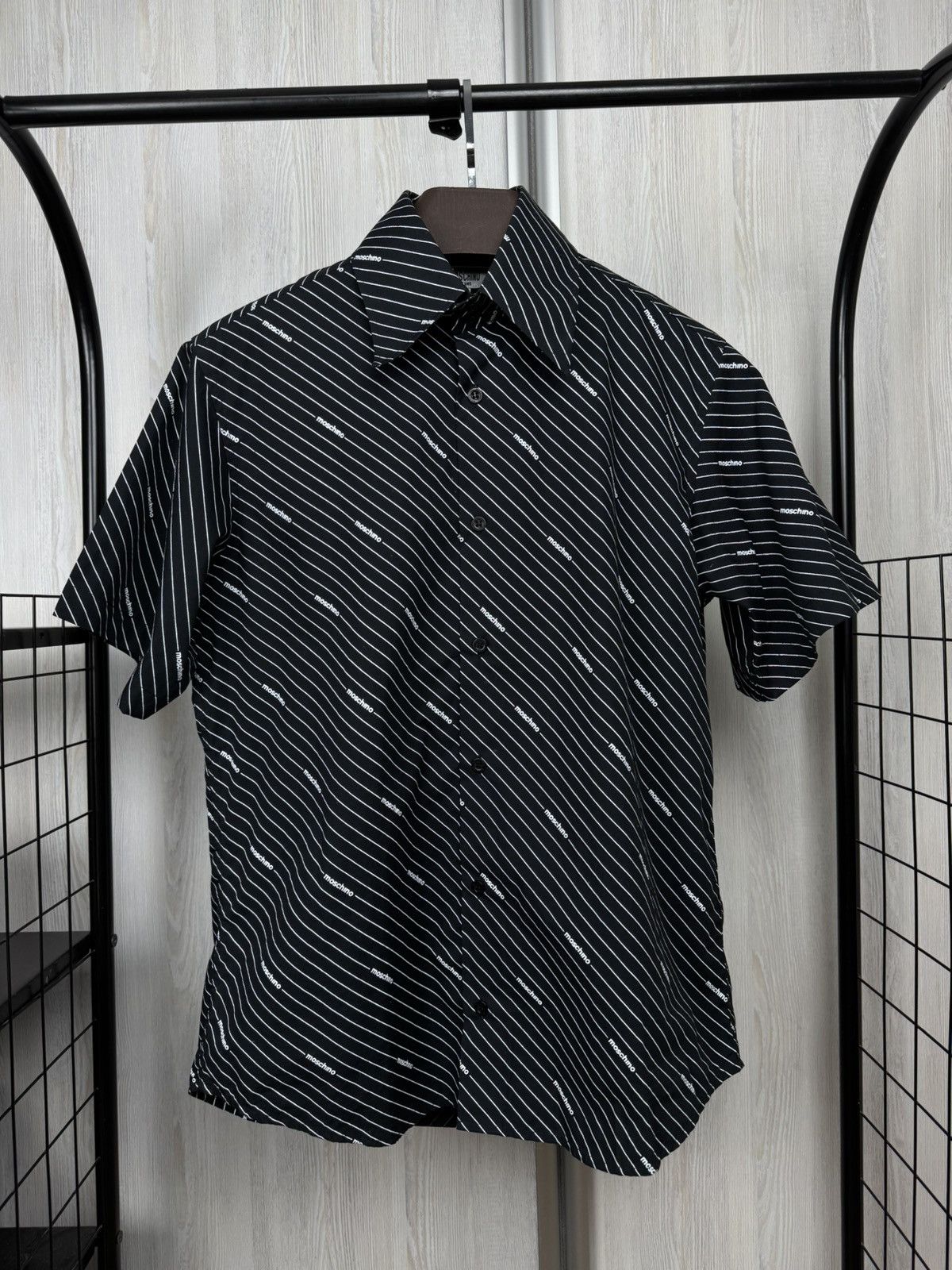 Moschino Moschino Jeans vintage striped monogram allover ss shirt Size US M / EU 48-50 / 2 - 2 Thumbnail
