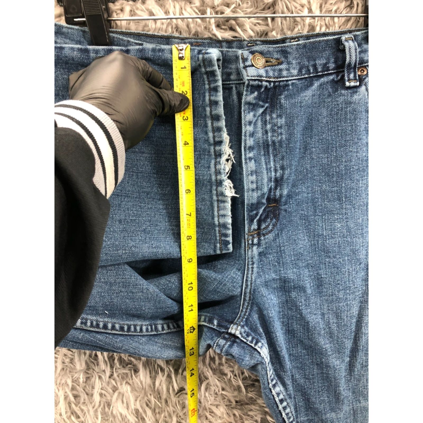 Lee Lee Jeans Regular 14 Womens Medium Wash Blue High Rise Straight Denim 5-Pocket Classic Fit Womens Jeans - Blue 30in Inseam Belt Loops Cotton Size 36" / US 14 / IT 50 - 4 Thumbnail