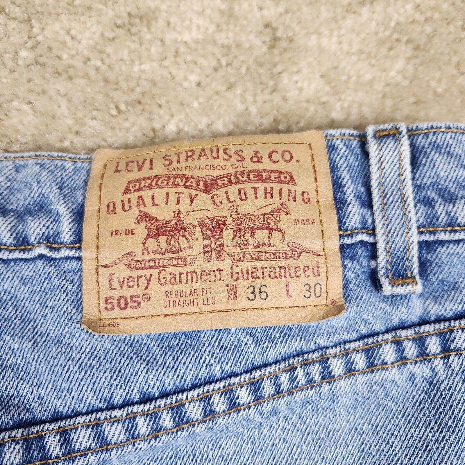 Levi's VTG Levi's 505 Straight Leg Jeans 36x30 Aug 98 #679 Size US 36 / EU 52 - 10 Thumbnail