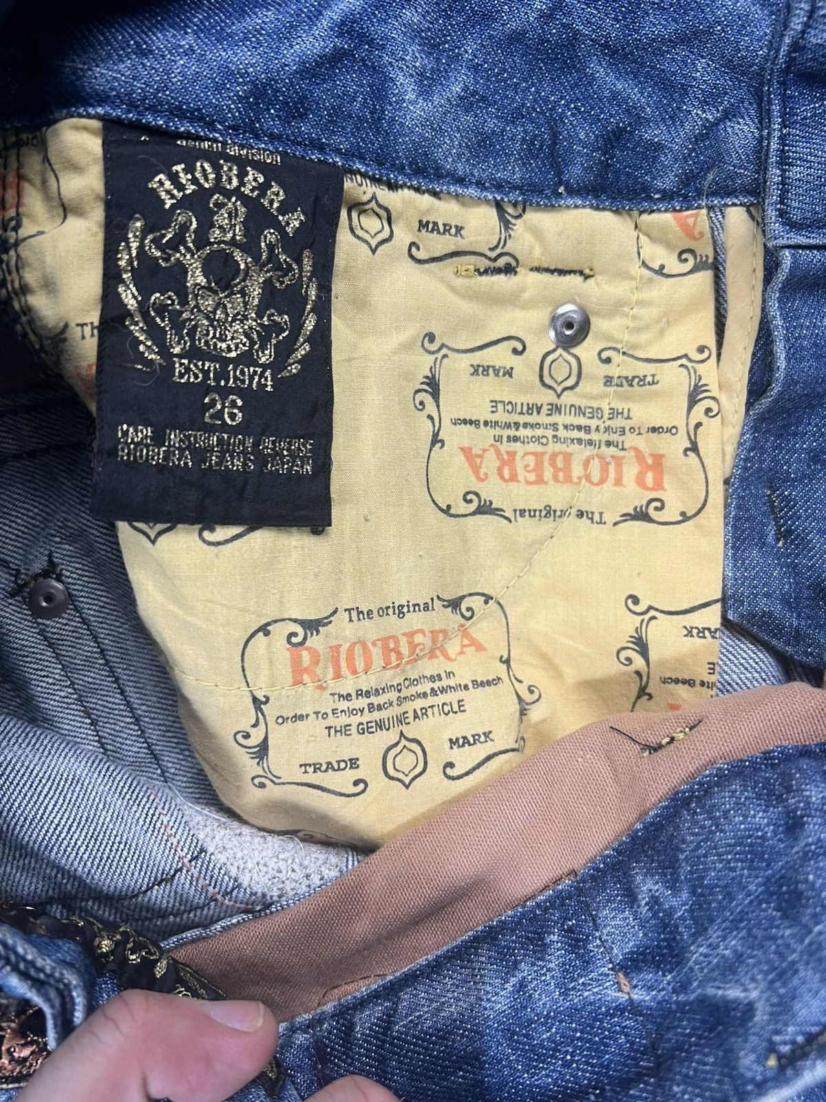 If Six Was Nine Riobera Lightning Whiskered American Flag Patch Flare Jeans Size US 30 / EU 46 - 6 Thumbnail