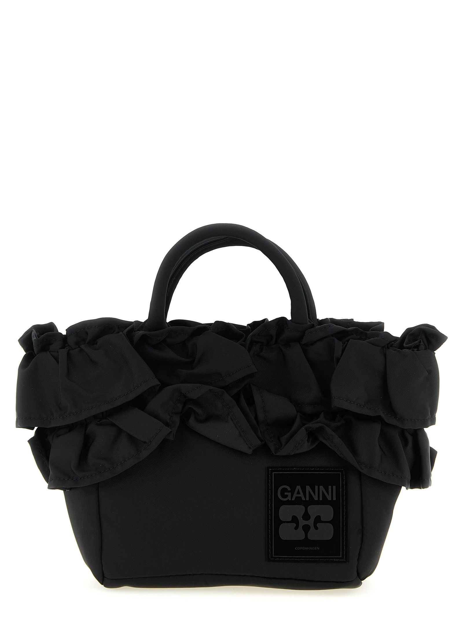Ganni 'Mini Shopper Ruffle' Handbag Size ONE SIZE - 1 Thumbnail