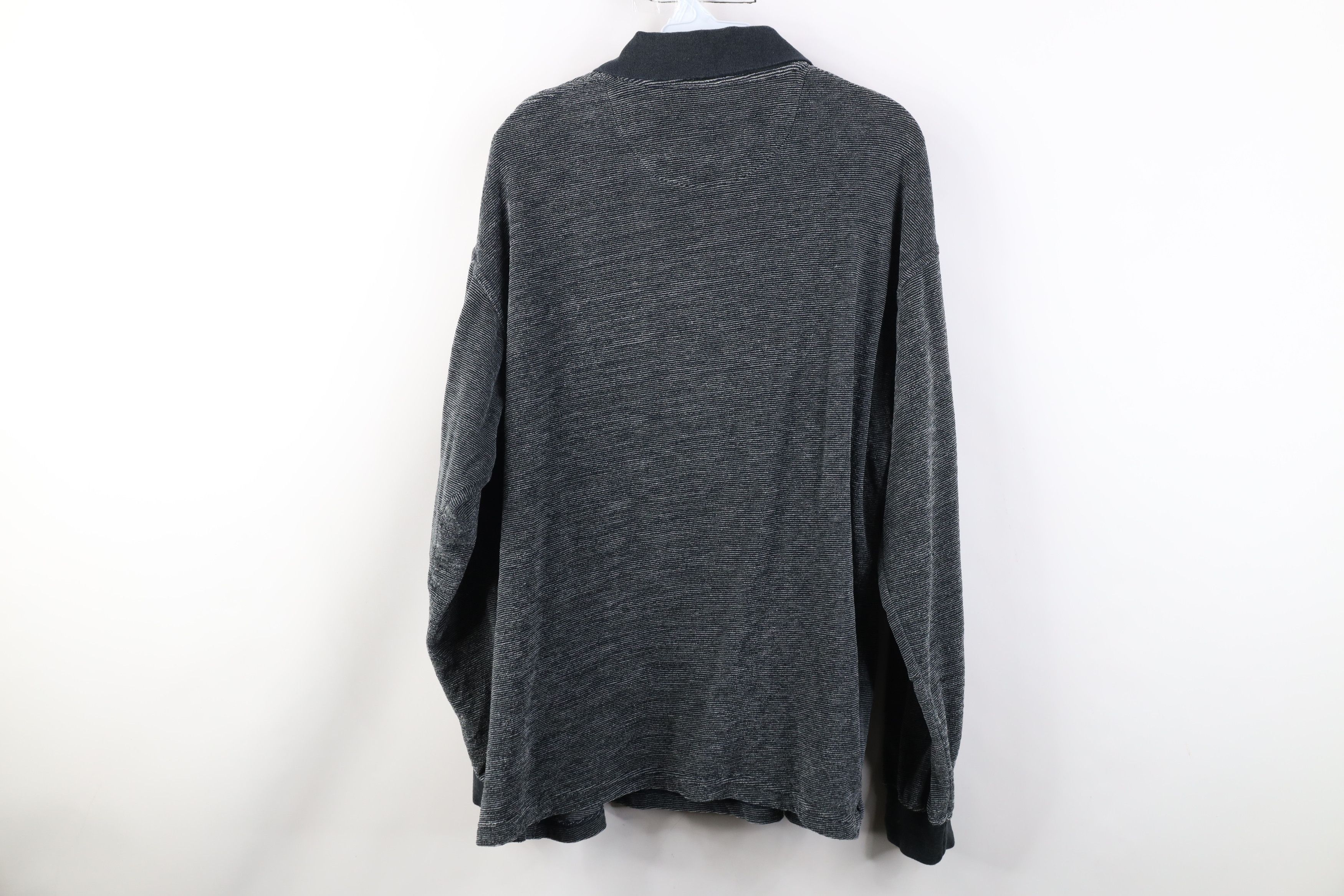 Vintage Vintage 90s Streetwear Ribbed Knit Long Sleeve Rugby Polo Size US XL / EU 56 / 4 - 8 Thumbnail