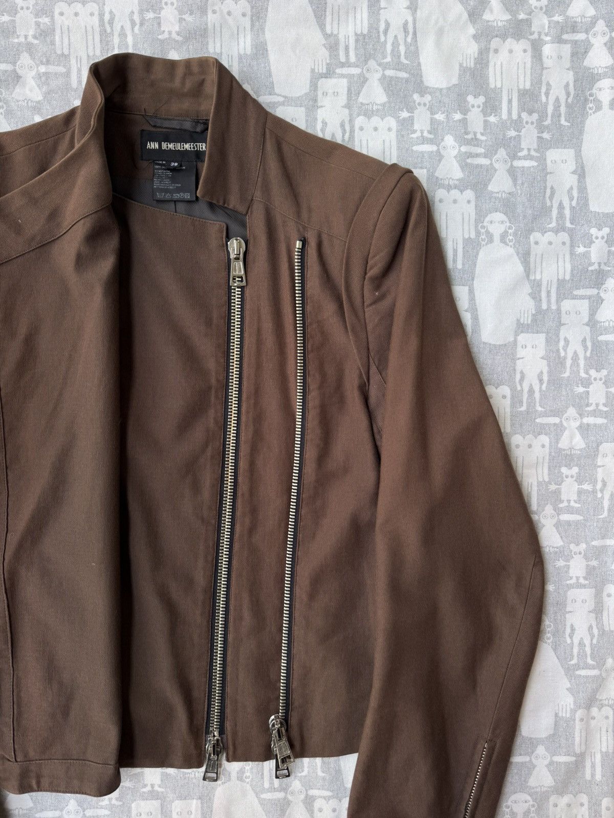 Ann Demeulemeester Ann Demeulemeester SS03 Biker Double Zippers Cotton Jacket Size XS / US 0-2 / IT 36-38 - 6 Thumbnail