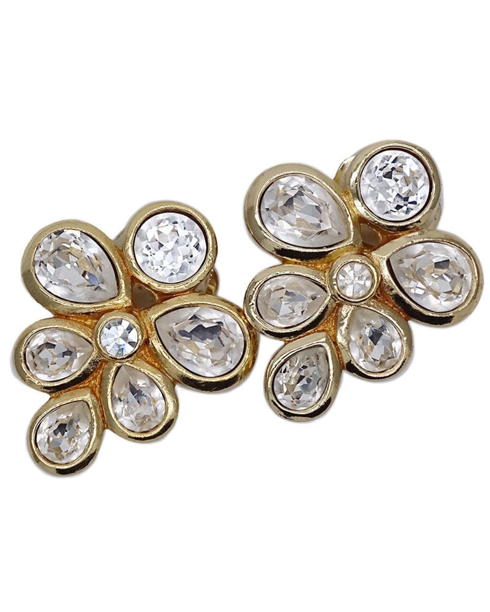 image of Timeless Gold Plated Clip Earrings For Women By Christian Dior