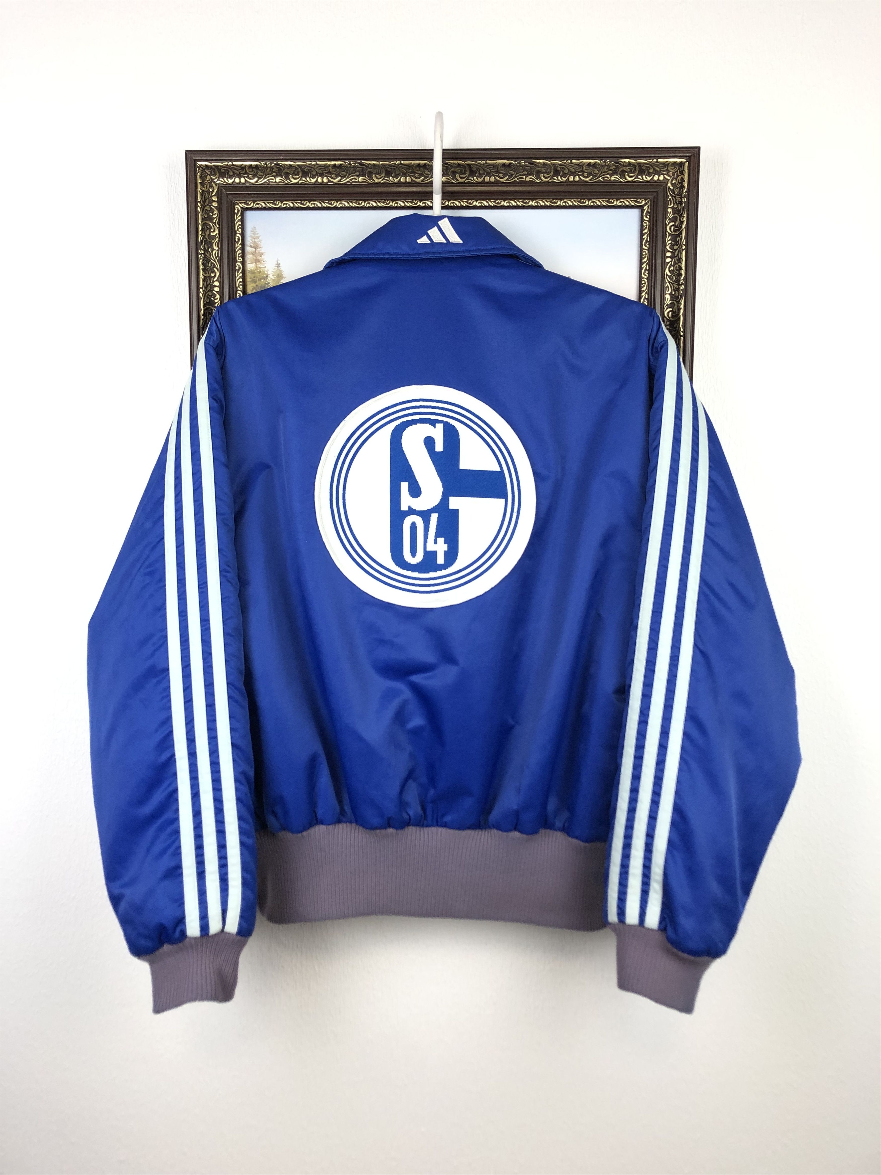Vintage 90's Adidas Schalke 04 Football Jacket Satin Soccer