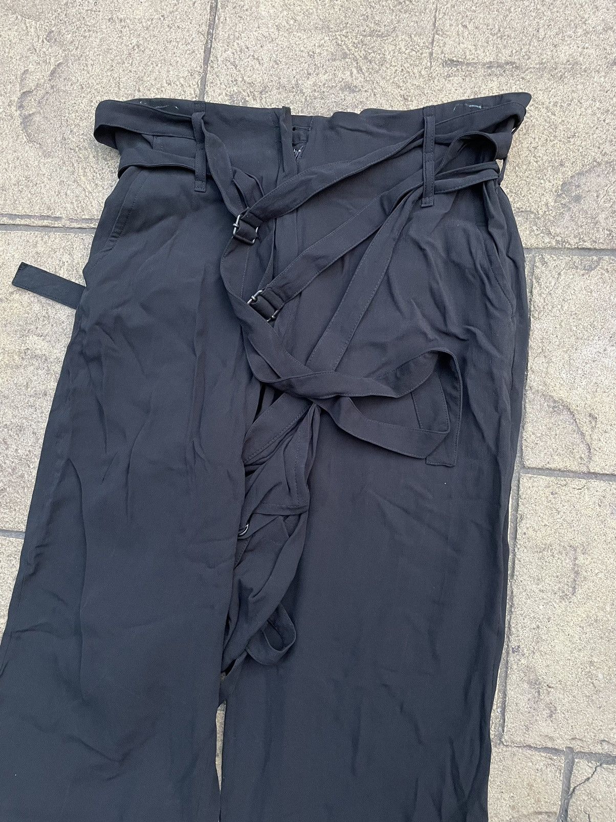 Ann Demeulemeester Ann Demeulemeester Silk Bondage Pants Size US 38 / EU 54 - 4 Thumbnail