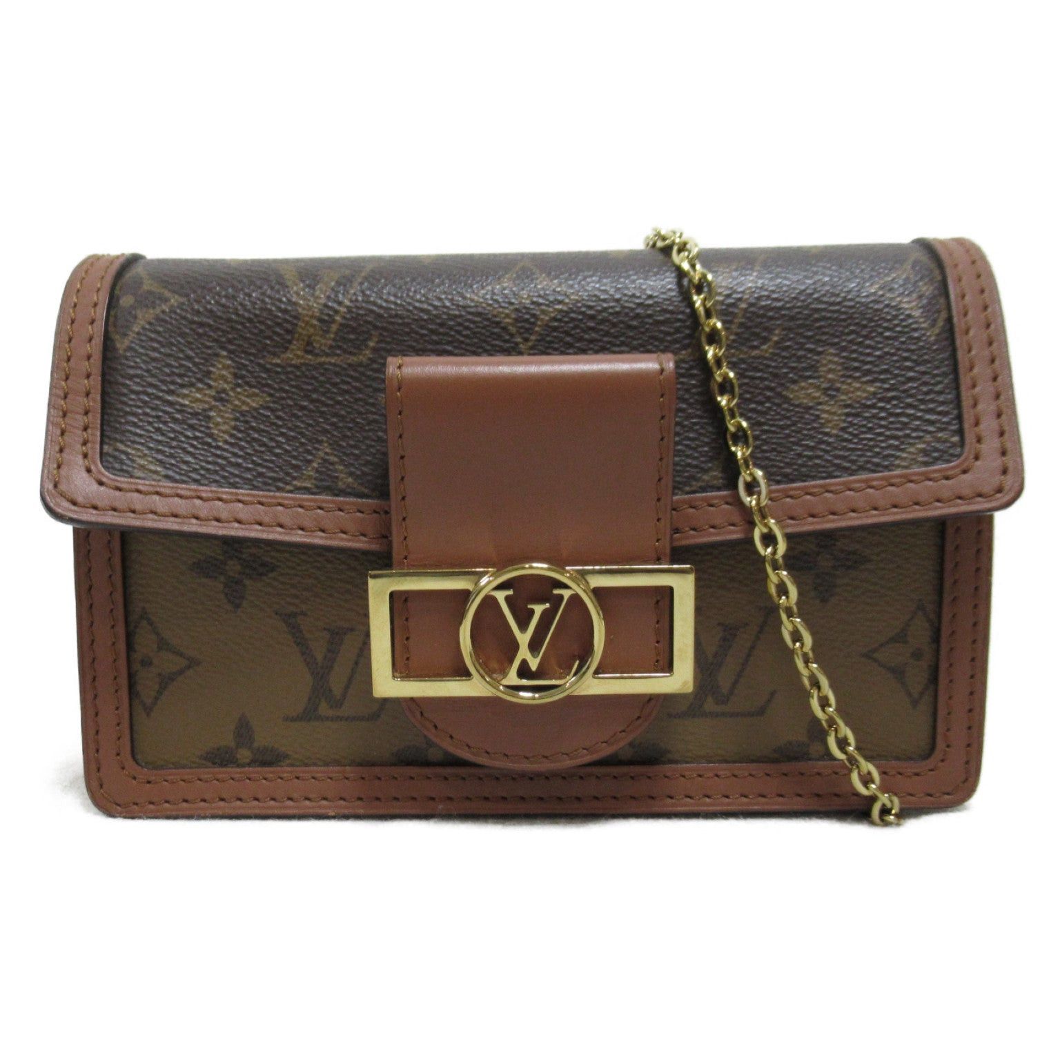 Louis Vuitton Louis Vuitton Portefeuille Dauphine Shoulder Bag Coated Canvas Monogram Brown Size ONE SIZE - 1 Thumbnail