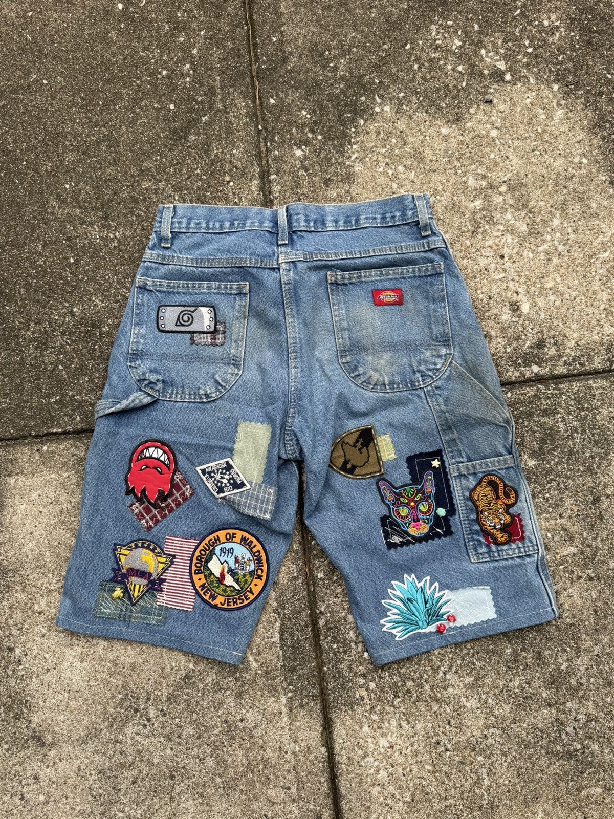 Dickies Custom Rework Light Blue Faded 1of1 Shorts - Patchwork Size US 30 / EU 46 - 5 Thumbnail