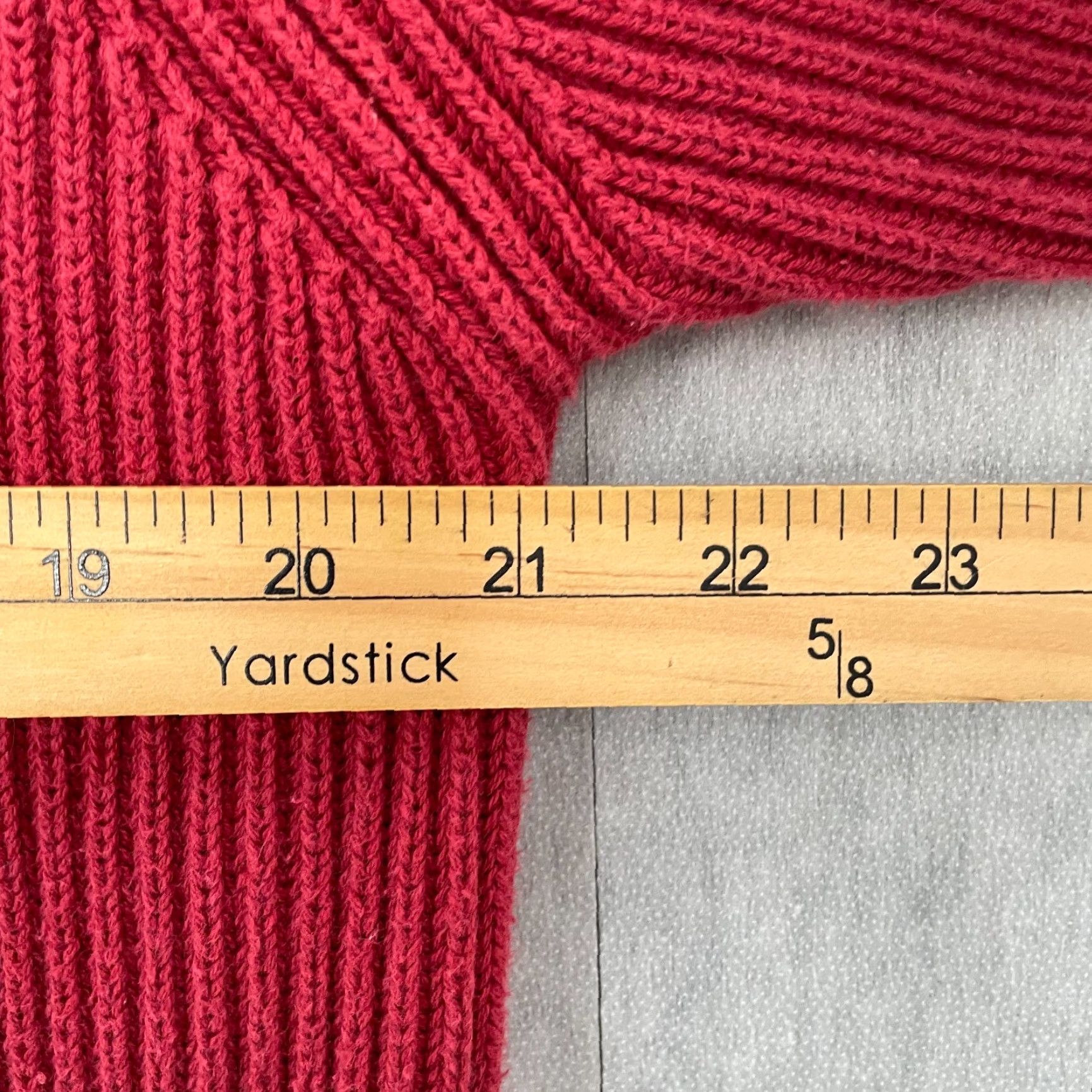 Vintage L.L. Bean Sweater Adult Large Red Ribbed Knit Crewneck Pullover Cotton Mens L Size US L / EU 52-54 / 3 - 5 Thumbnail